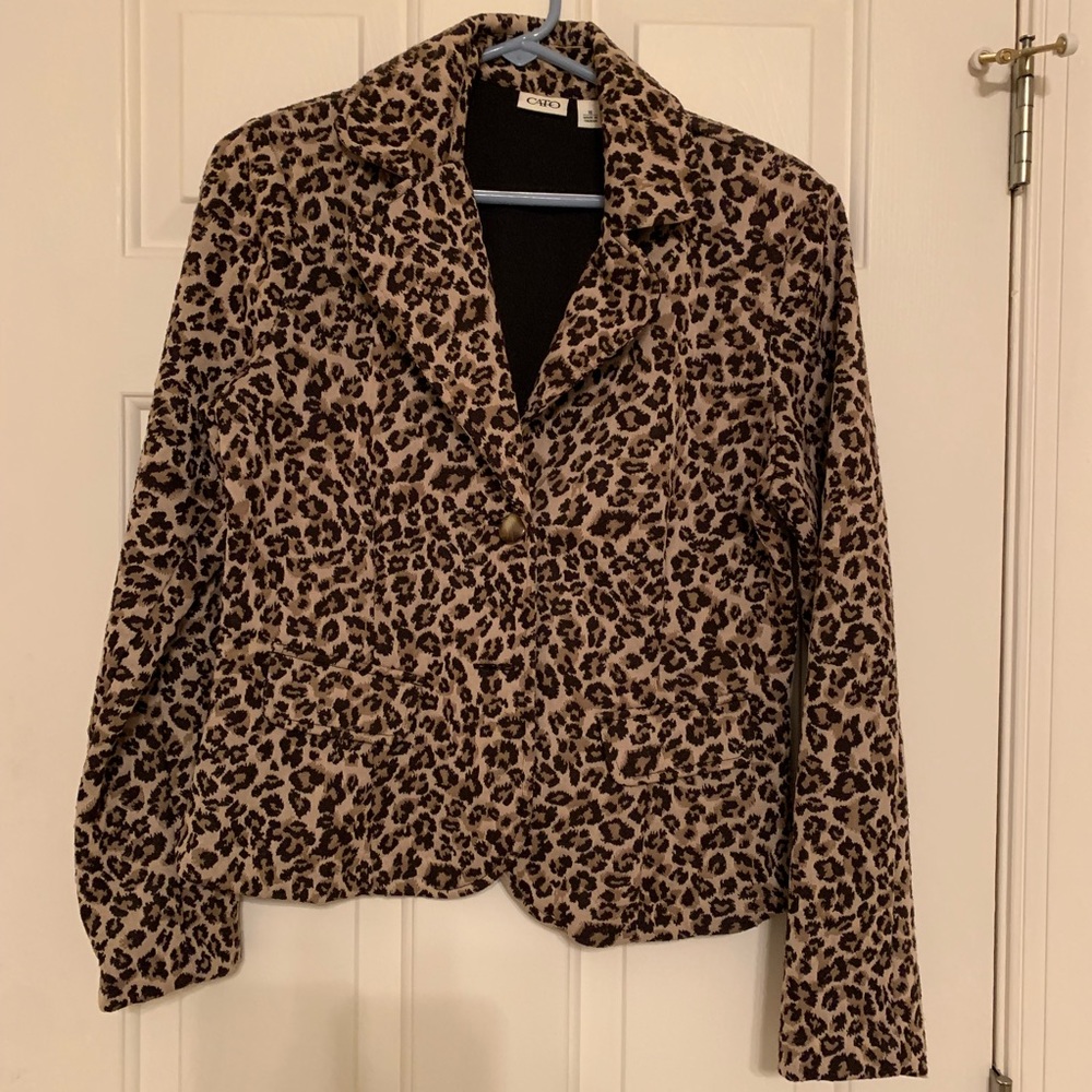Ladies Cato Cheetah Print Blazer